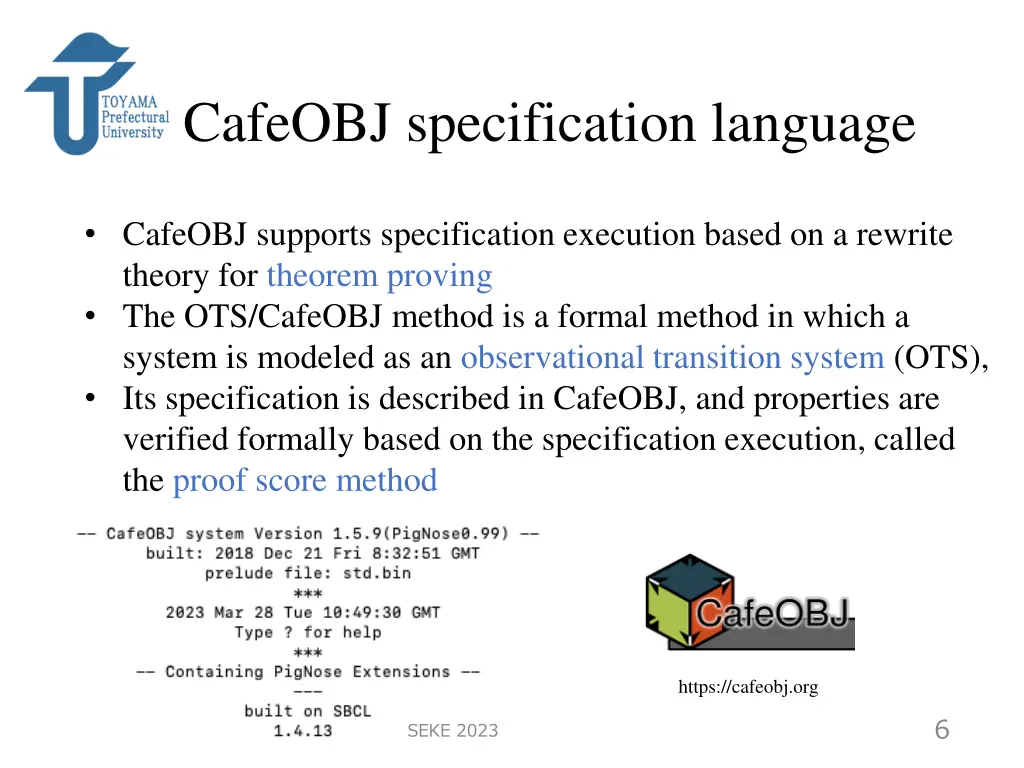 cafeobj specification language
