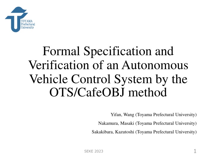 formal specification and verification