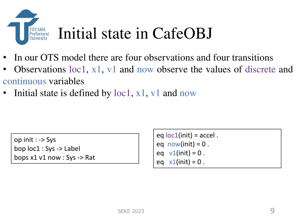 initial state in cafeobj