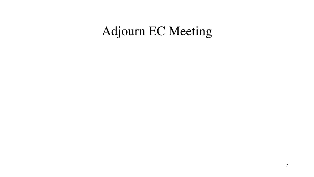 adjourn ec meeting