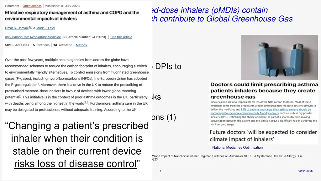 respiratory medicine pressurised metered dose