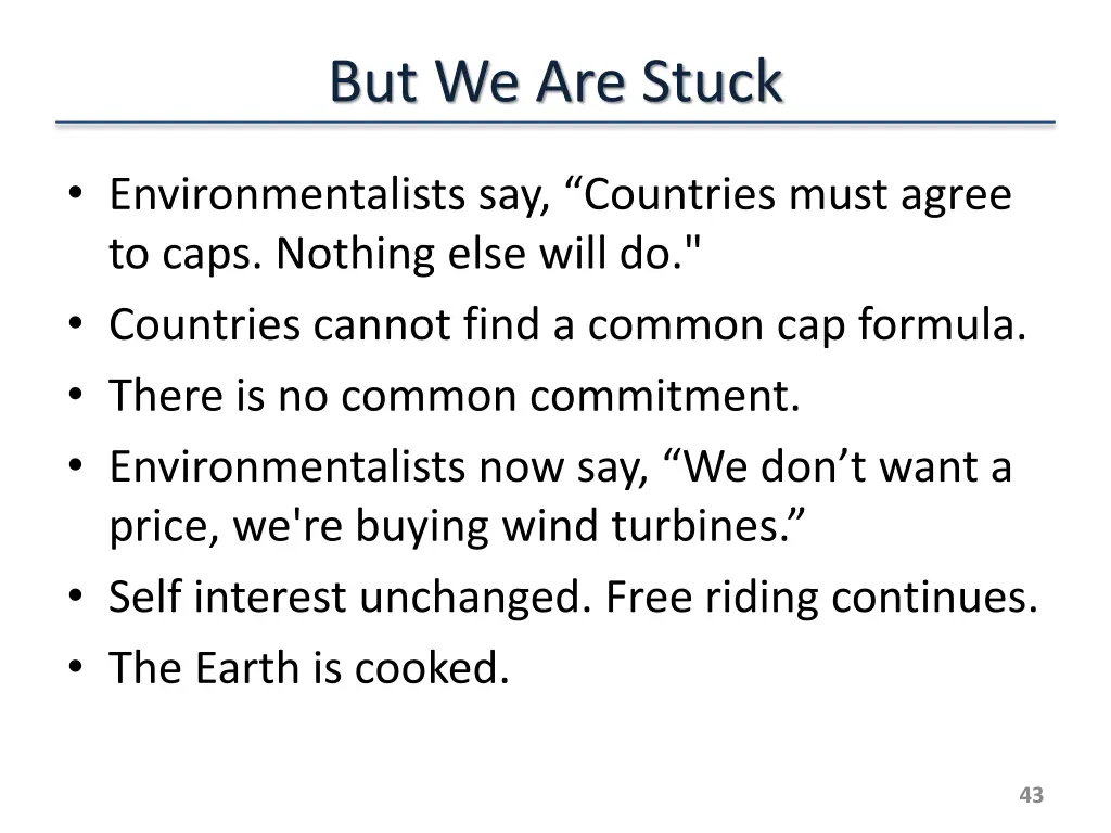 but we are stuck