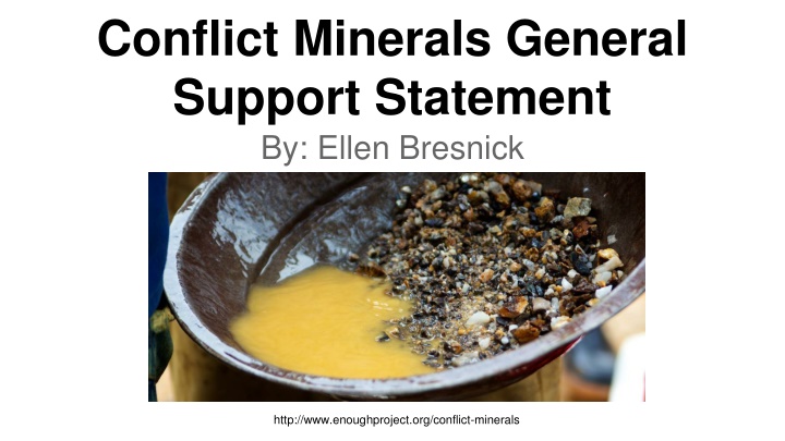 conflict minerals general support statement