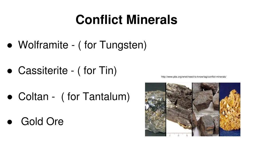 conflict minerals