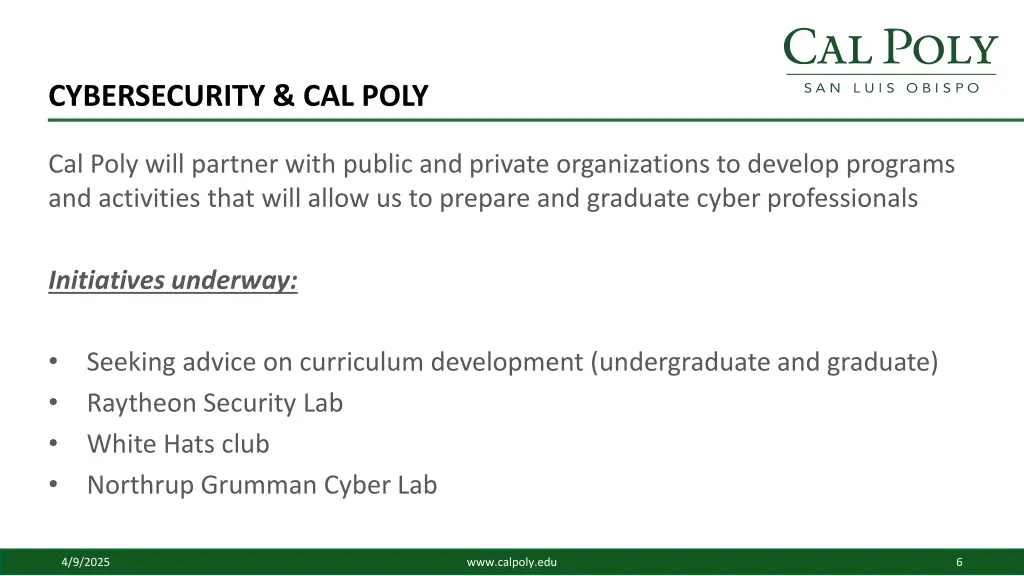 cybersecurity cal poly