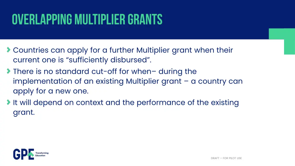 countries can apply for a further multiplier