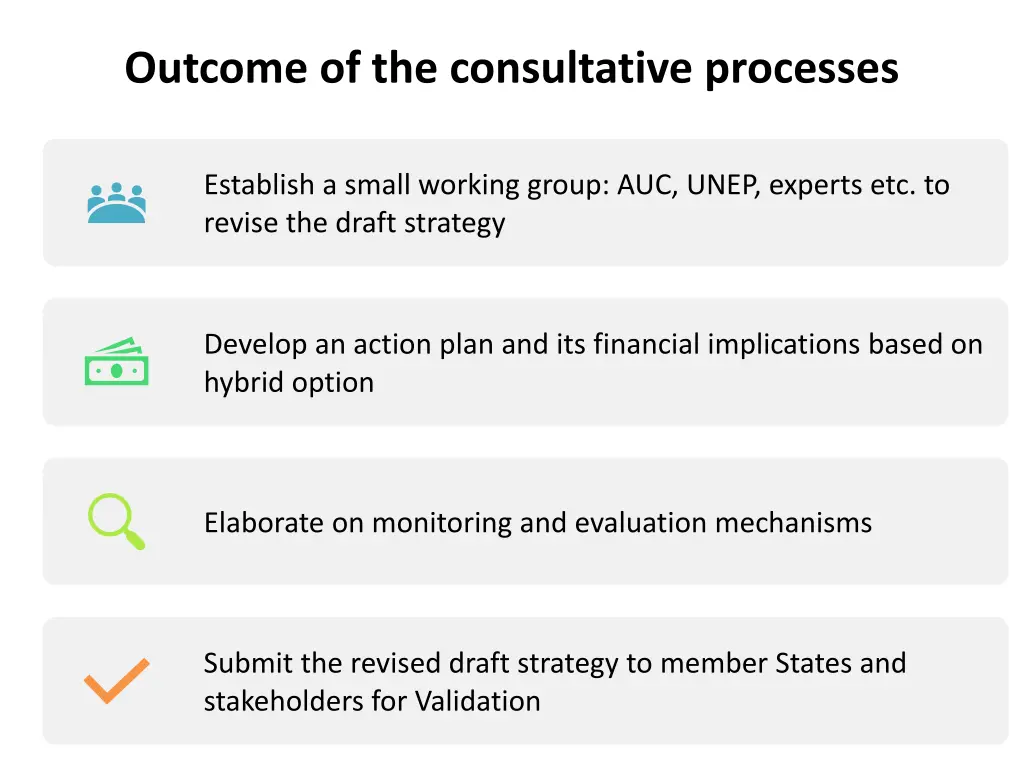 outcome of the consultative processes