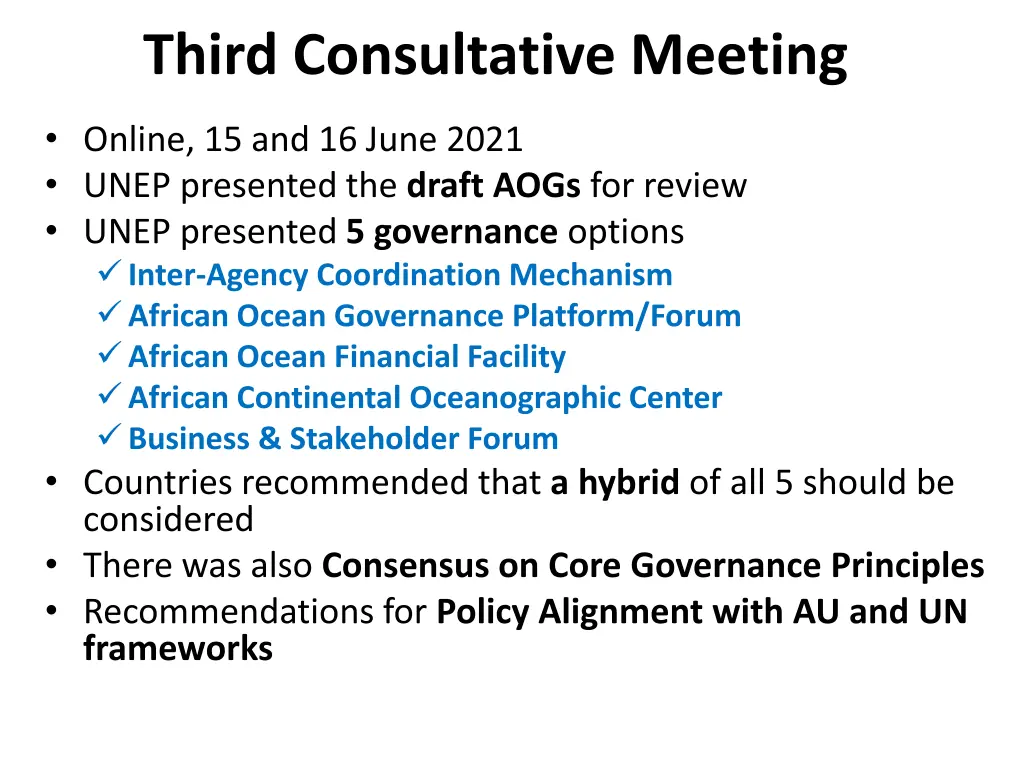 third consultative meeting