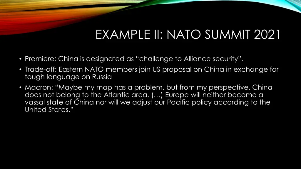 example ii nato summit 2021