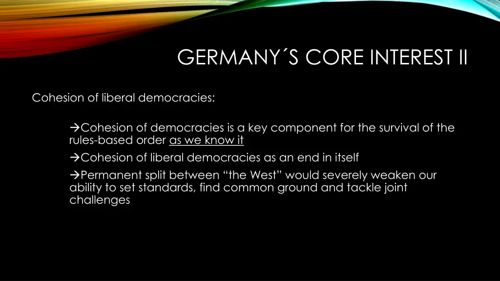 germany s core interest ii