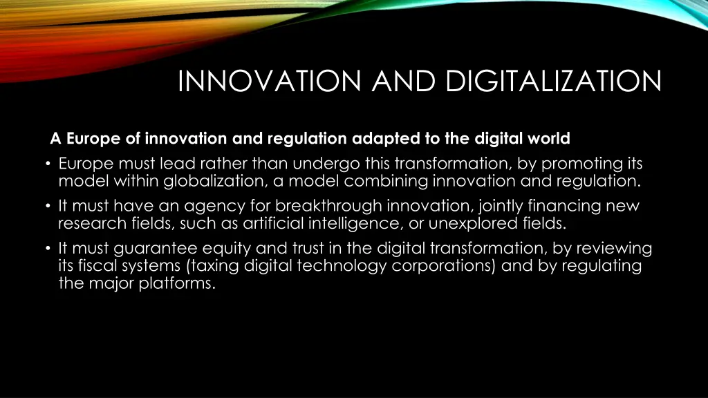 innovation and digitalization