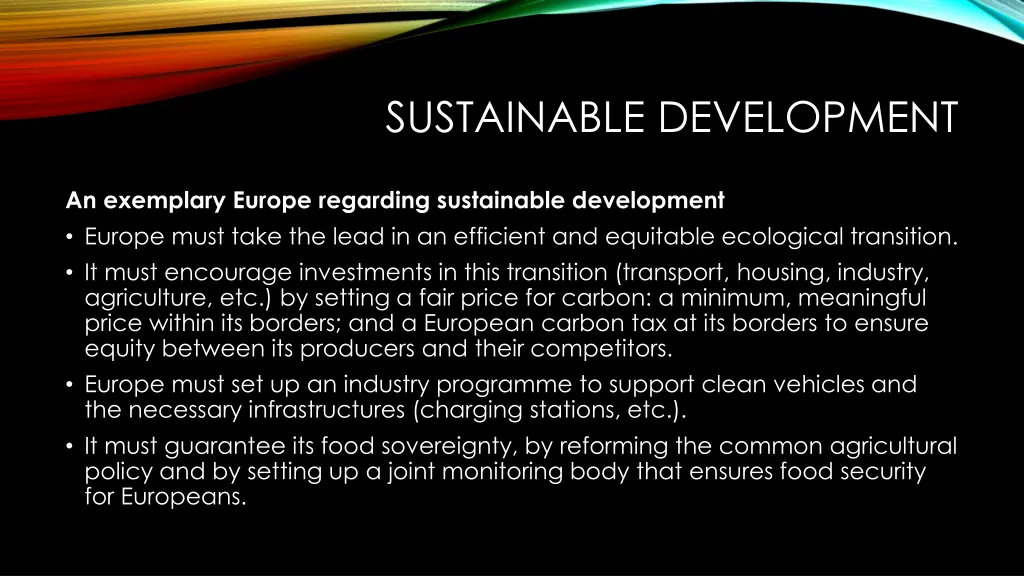 sustainable development