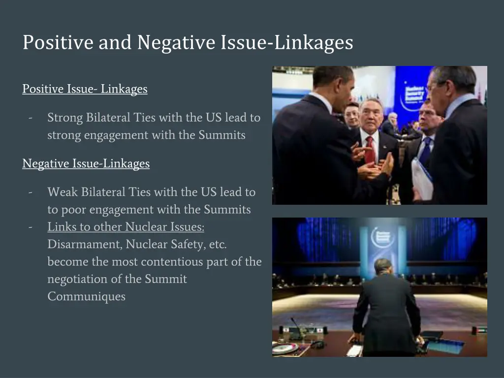 positive and negative issue linkages