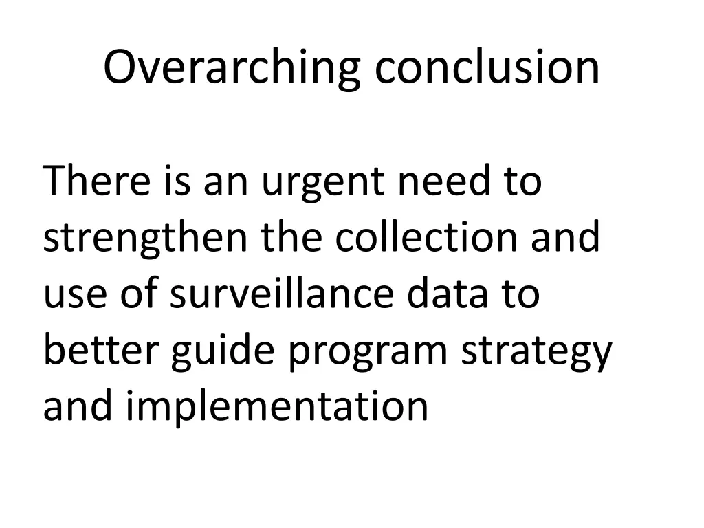 overarching conclusion