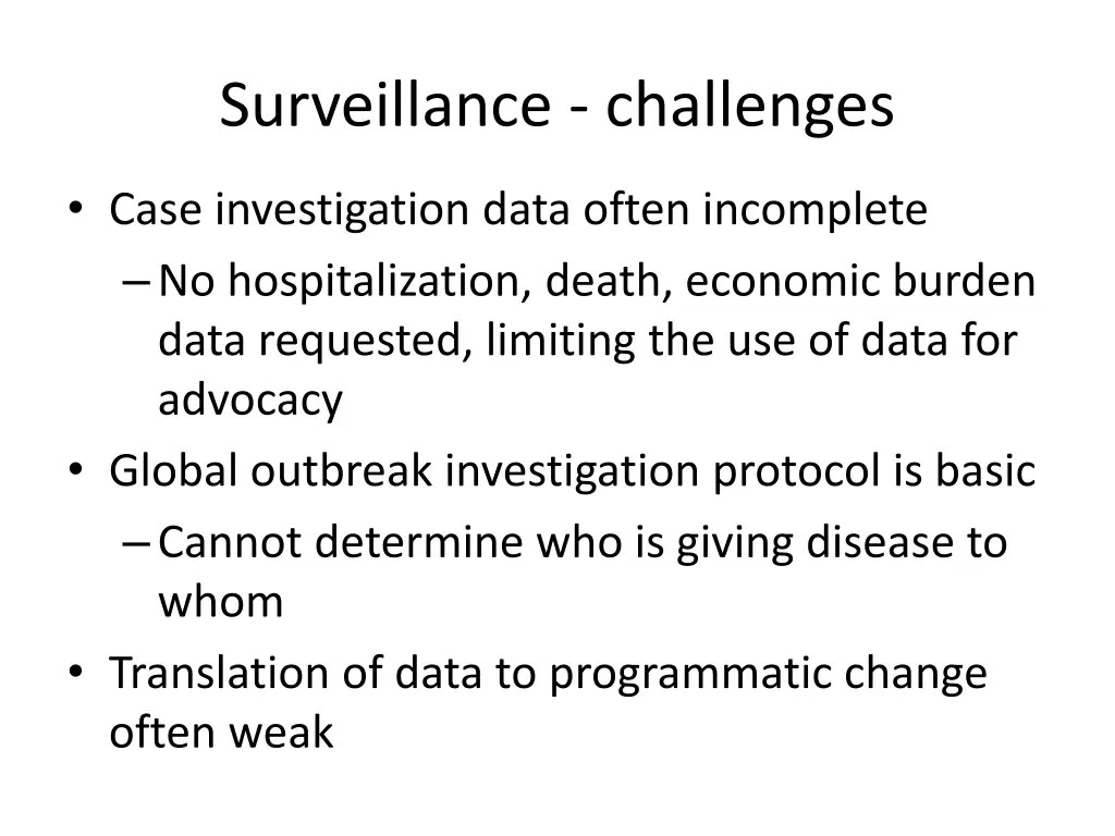 surveillance challenges