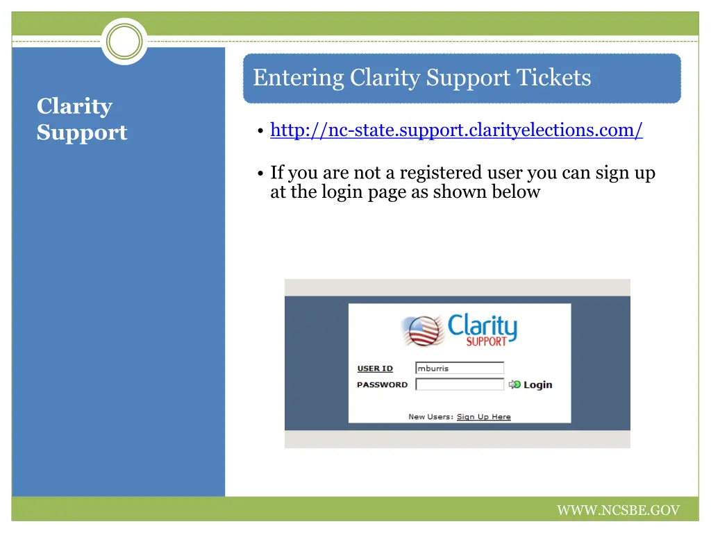 entering clarity support tickets
