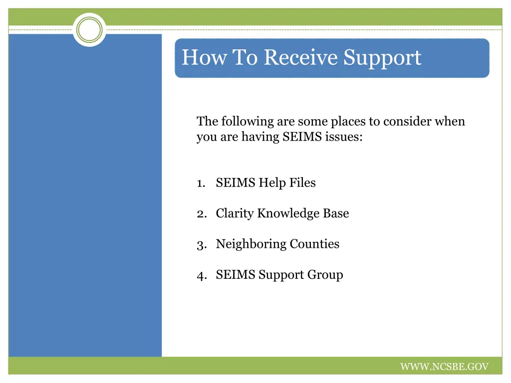 how to receive support