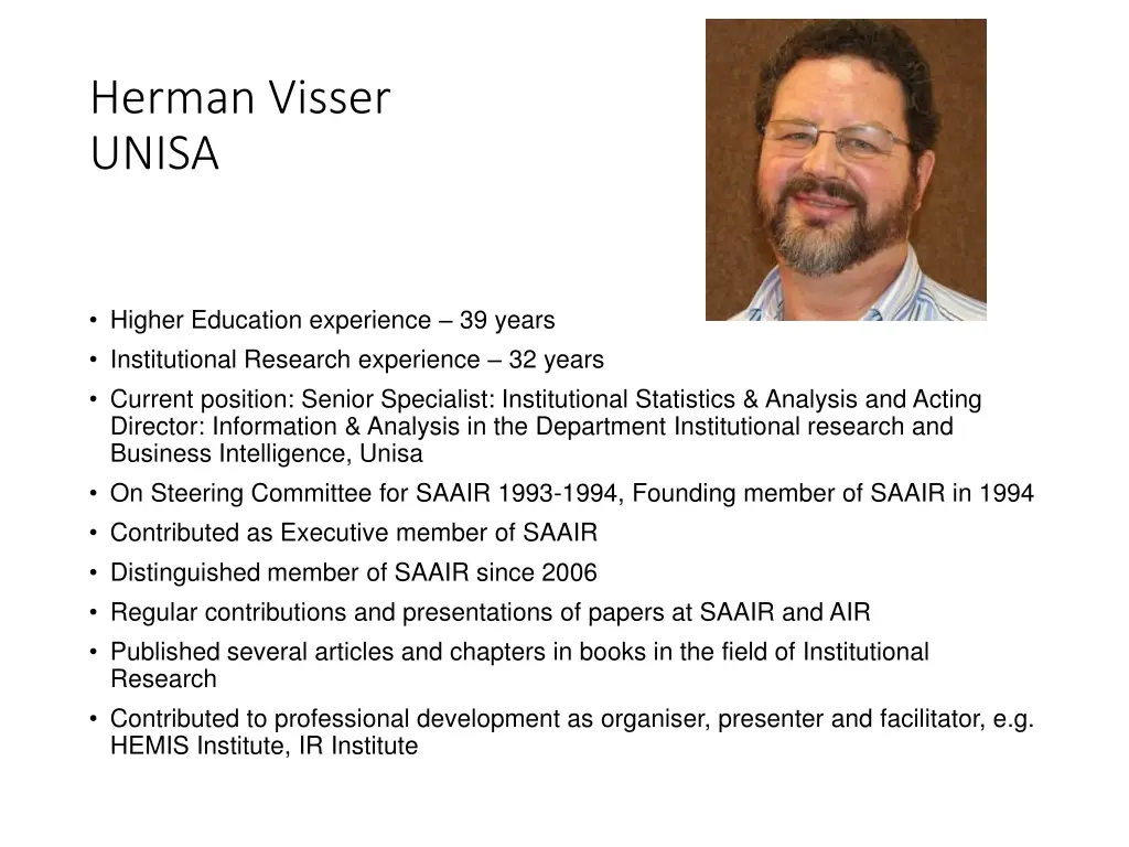 herman visser unisa