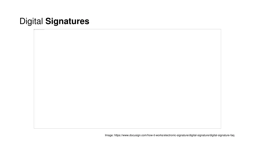 digital signatures