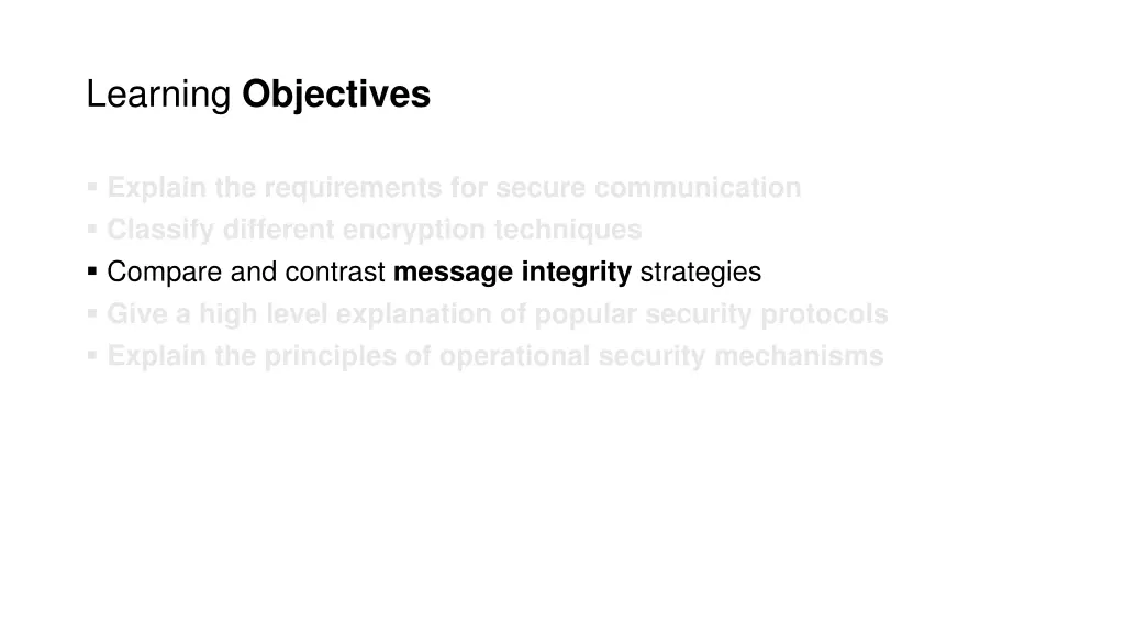 learning objectives 2