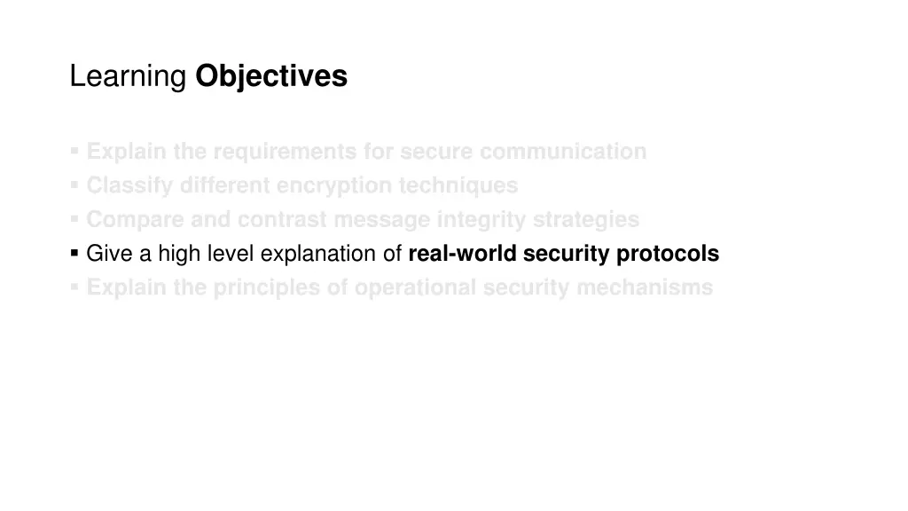 learning objectives 3