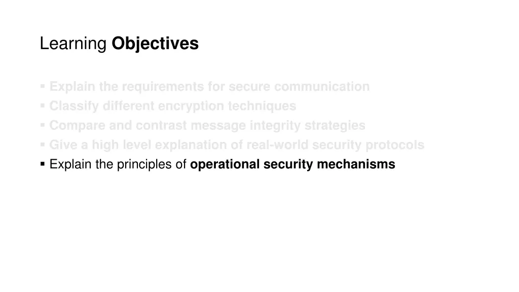 learning objectives 4