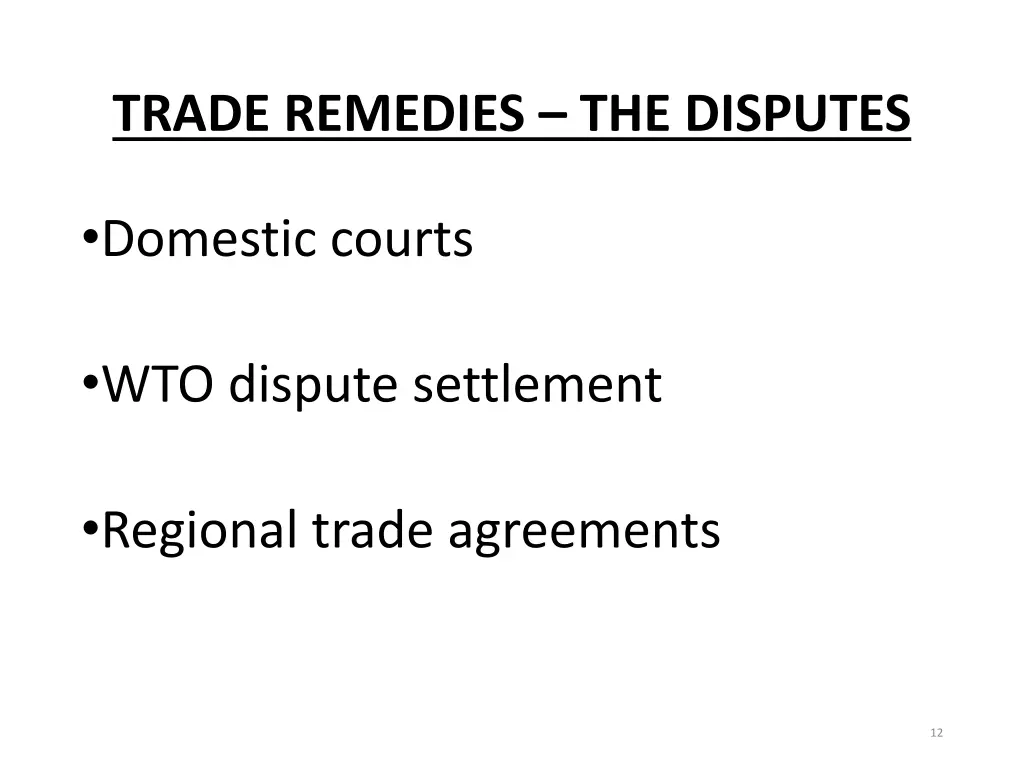 trade remedies the disputes