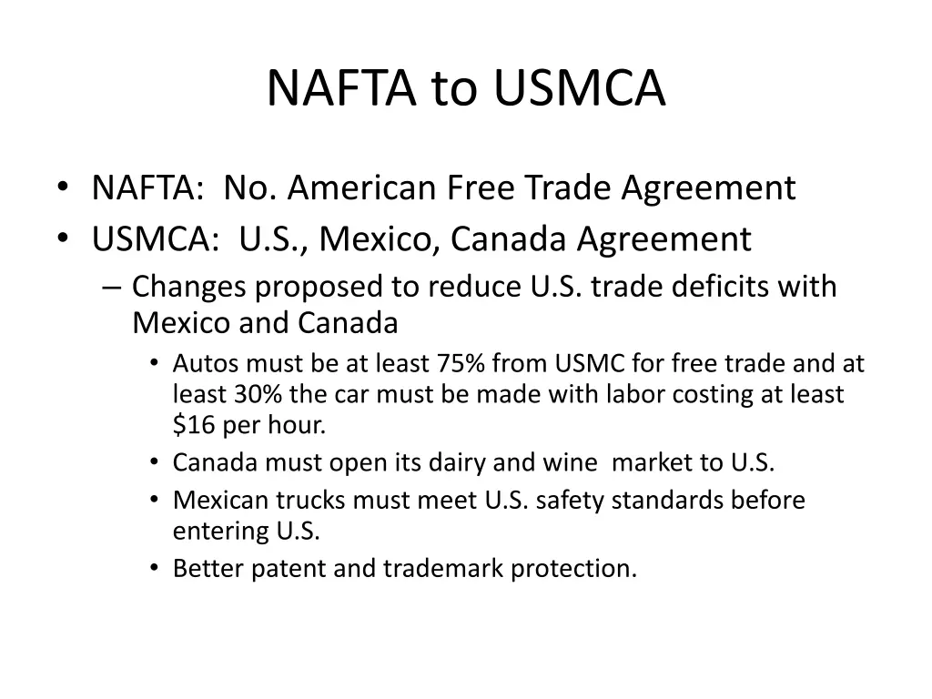 nafta to usmca