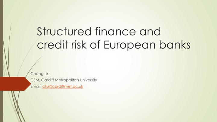 structured finance and credit risk of european