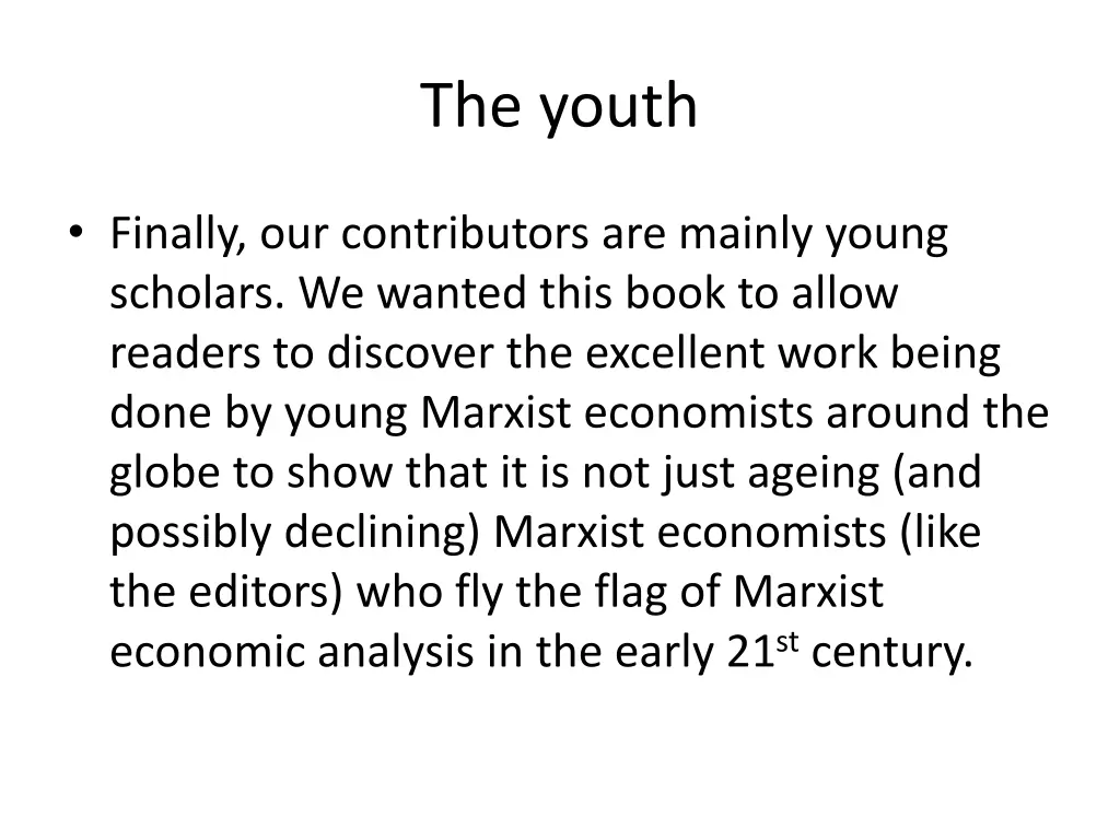 the youth