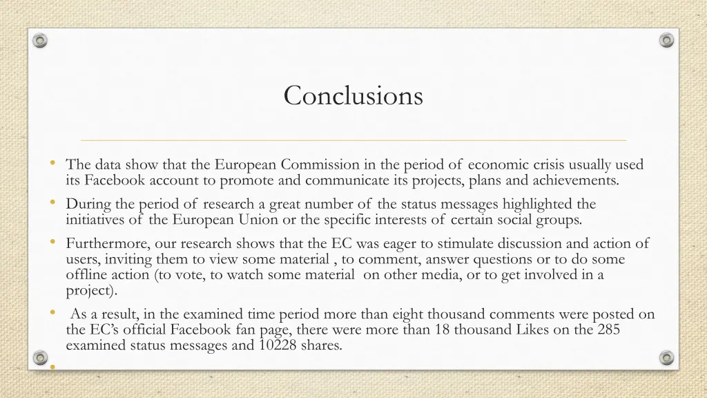 conclusions