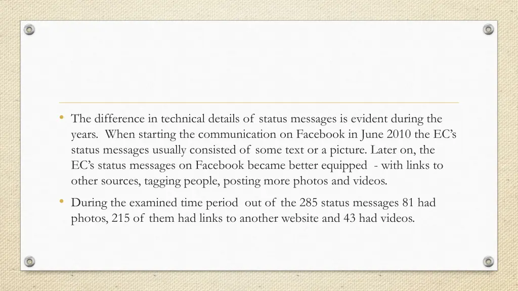 the difference in technical details of status