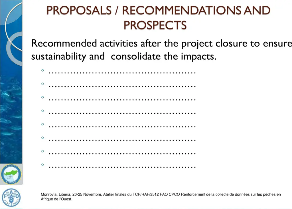 proposals recommendations and prospects