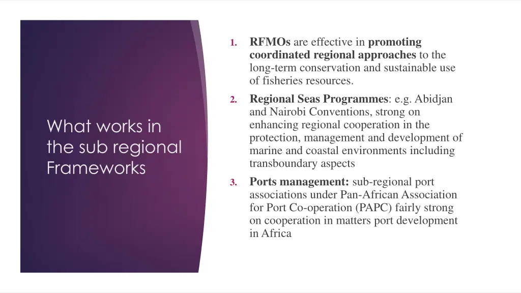 rfmos are effective in promoting coordinated