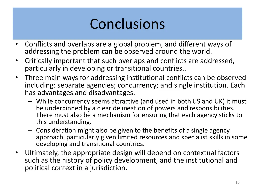 conclusions