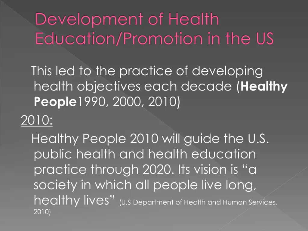 development of health education promotion 3