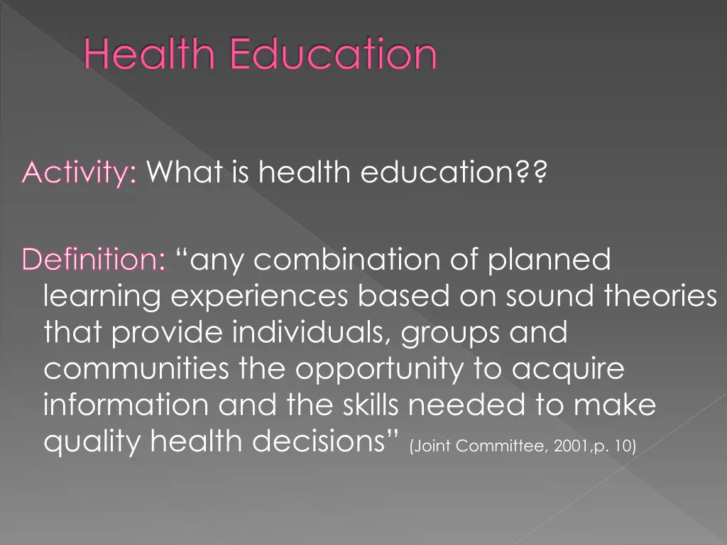 health education