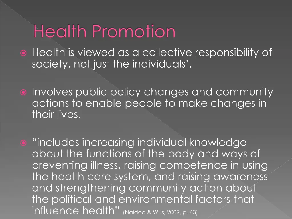 health promotion 1