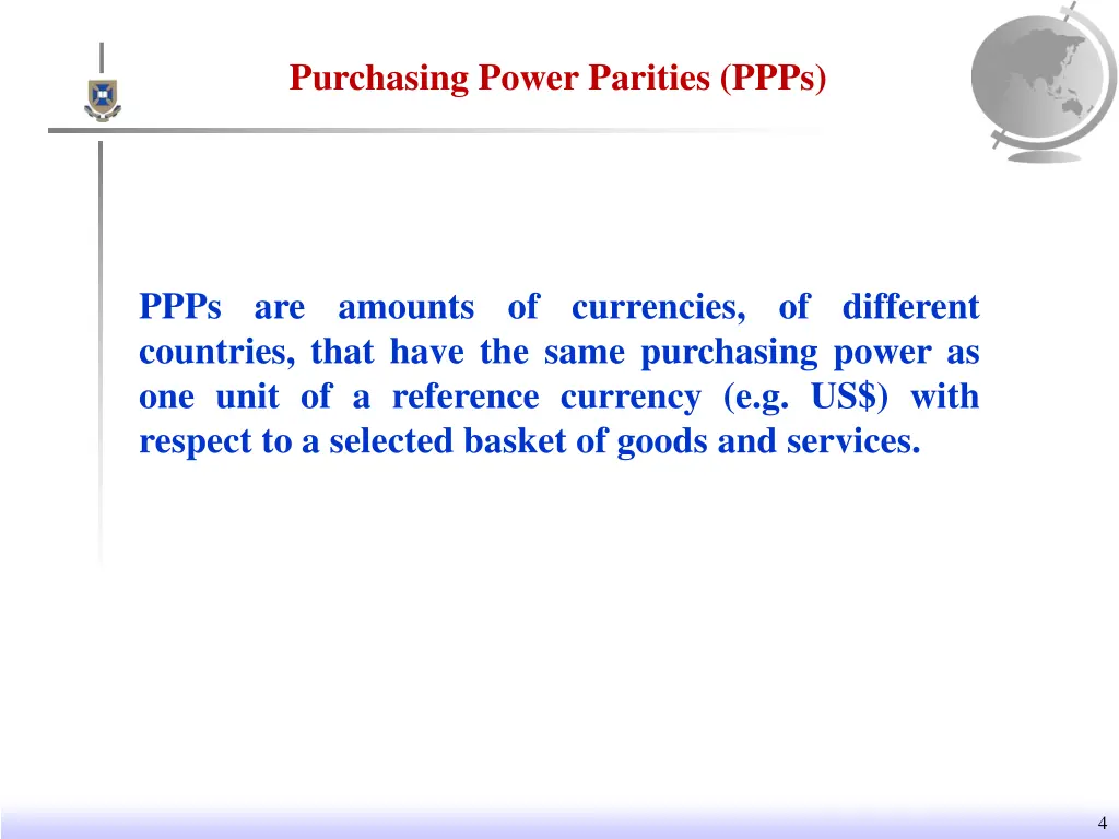 purchasing power parities ppps