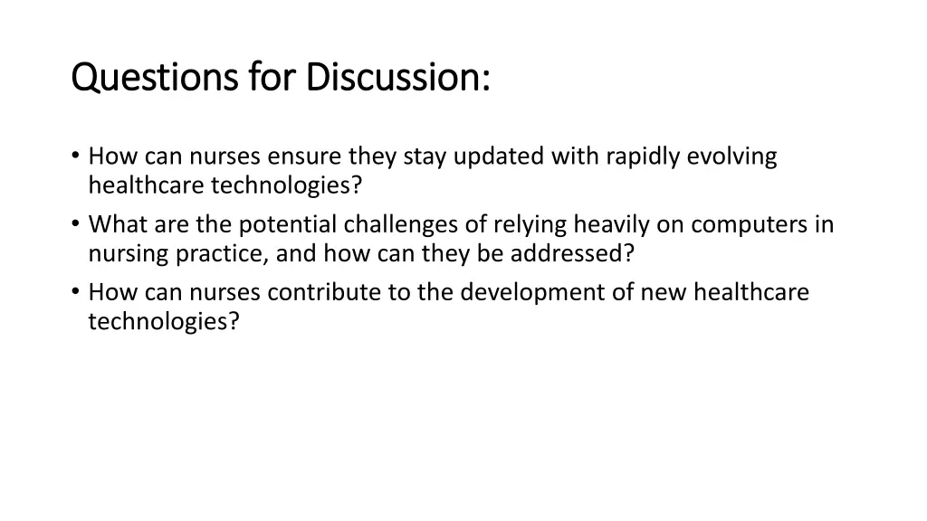 questions for discussion questions for discussion