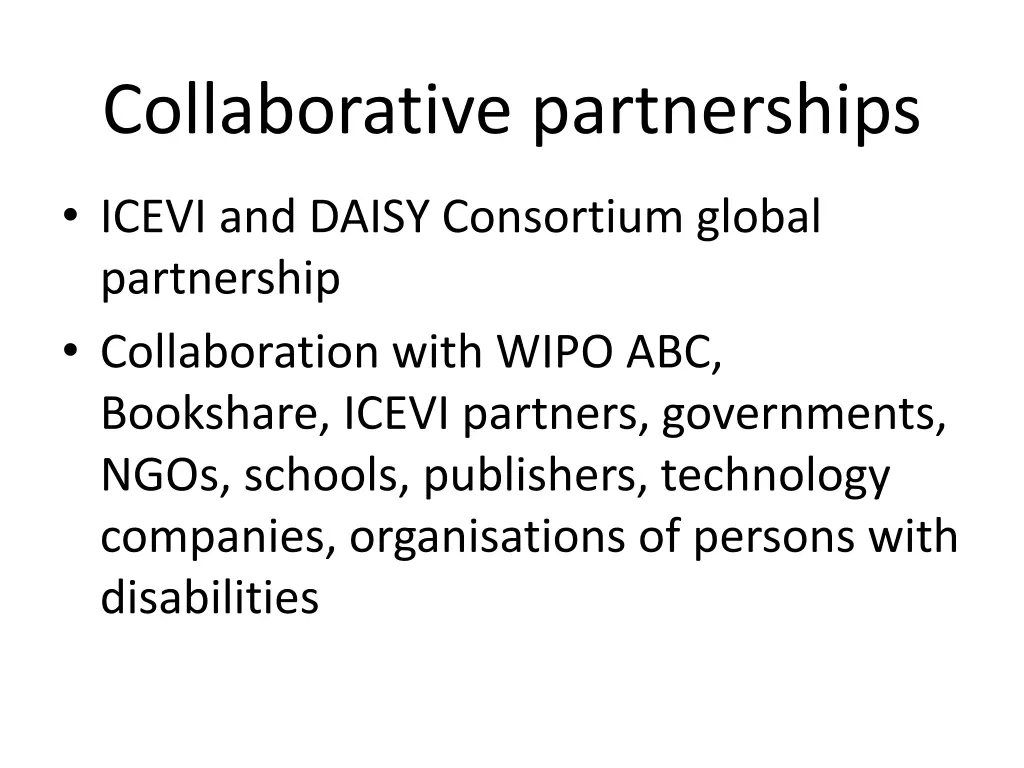 collaborative partnerships