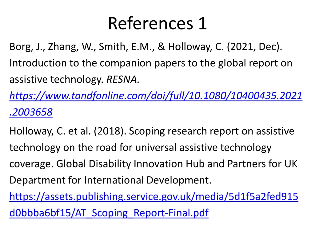 references 1