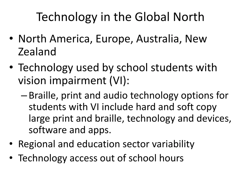 technology in the global north