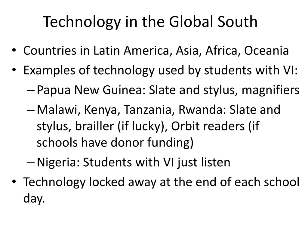 technology in the global south