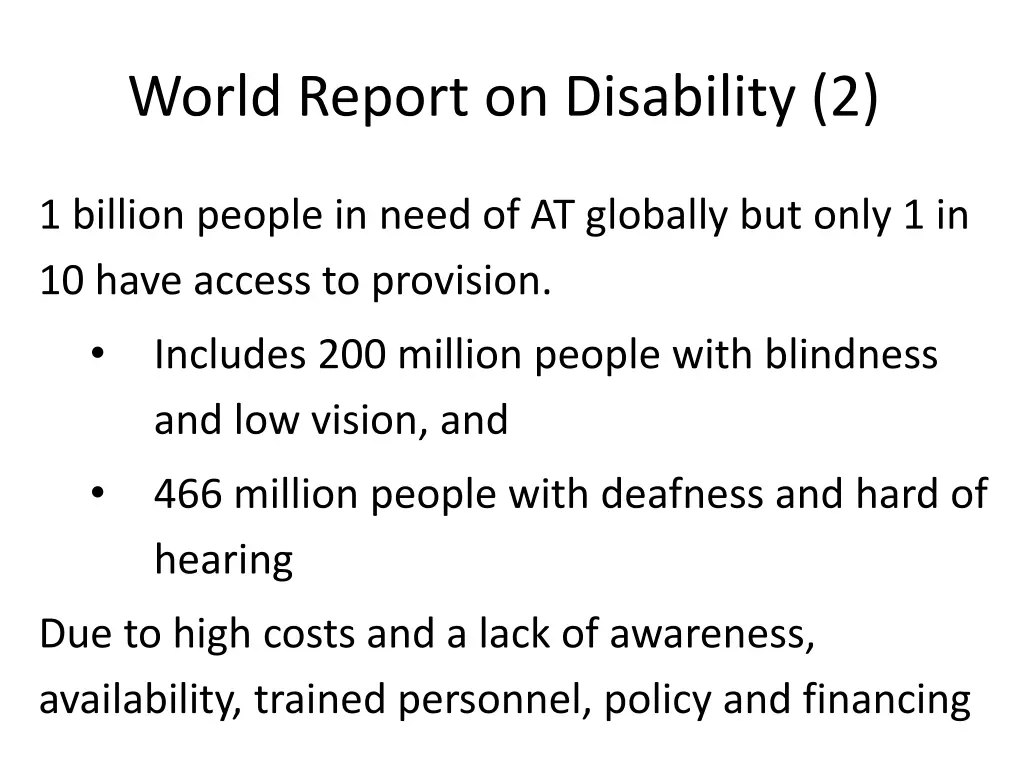 world report on disability 2