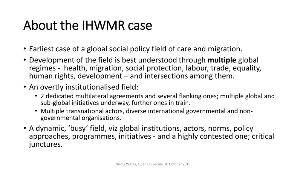 about the ihwmr case about the ihwmr case