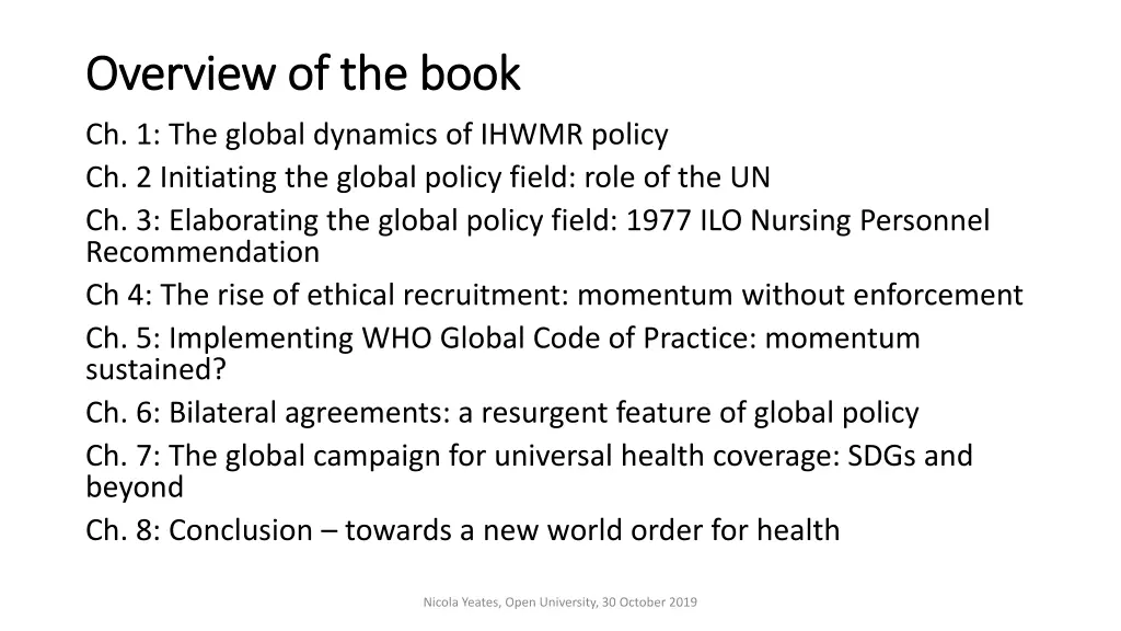 overview of the book overview of the book