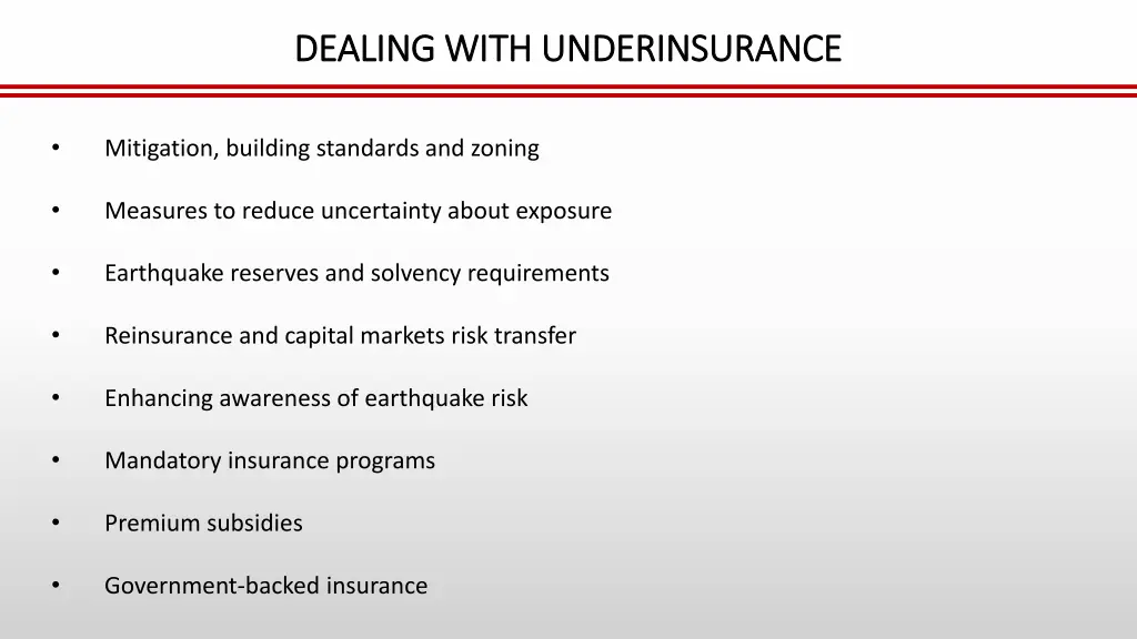 dealing with underinsurance dealing with