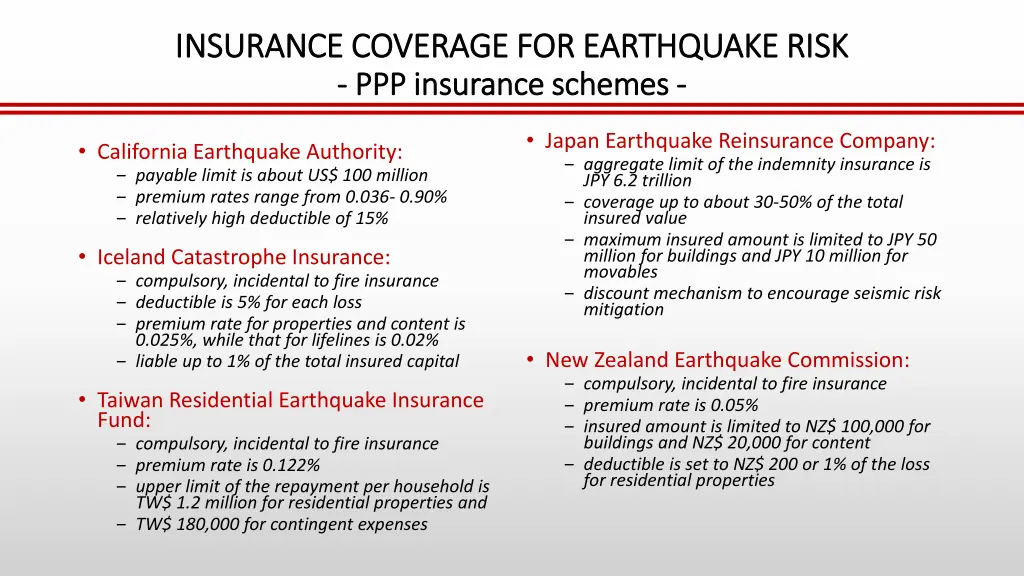 insurance coverage for earthquake risk insurance