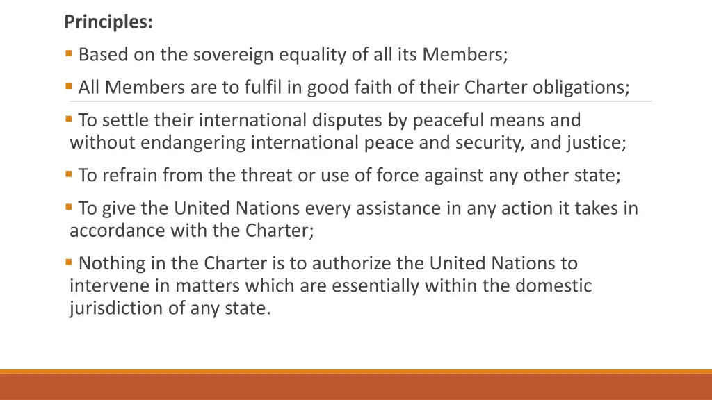 principles based on the sovereign equality